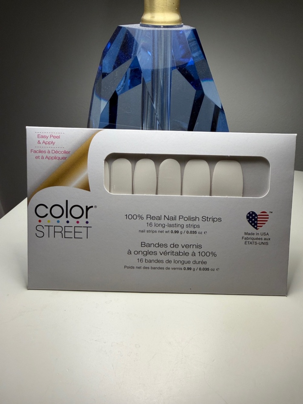 Color Street Solid White Nail Polish Strips in Swiss and Tell